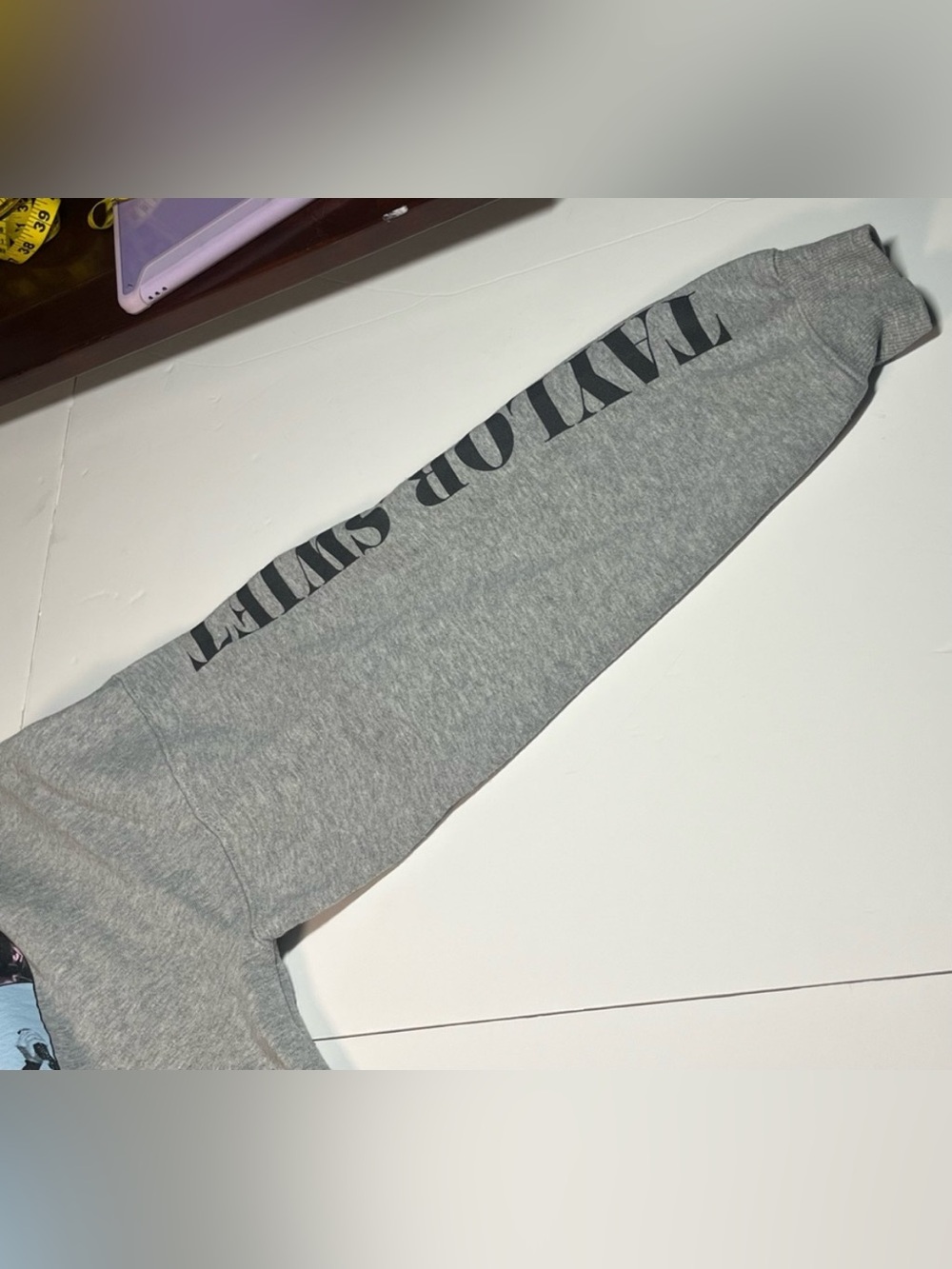 Taylor Swift S The Eras Tour Gray Quarter Zip Crewneck Sweatshirt Official Merch - Picture 14 of 16